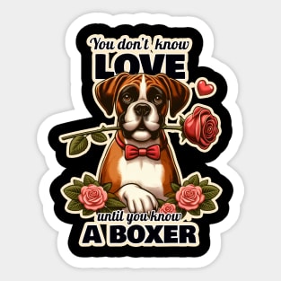 Boxer Valentine's day Sticker